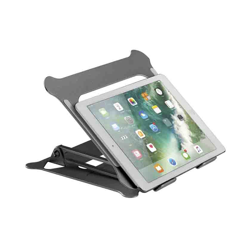 AC8140 FOLDABLE ALUMINIUM LAPTOP STAND W/STEPLESS HEIGHT ADJUSTMENT, ACT