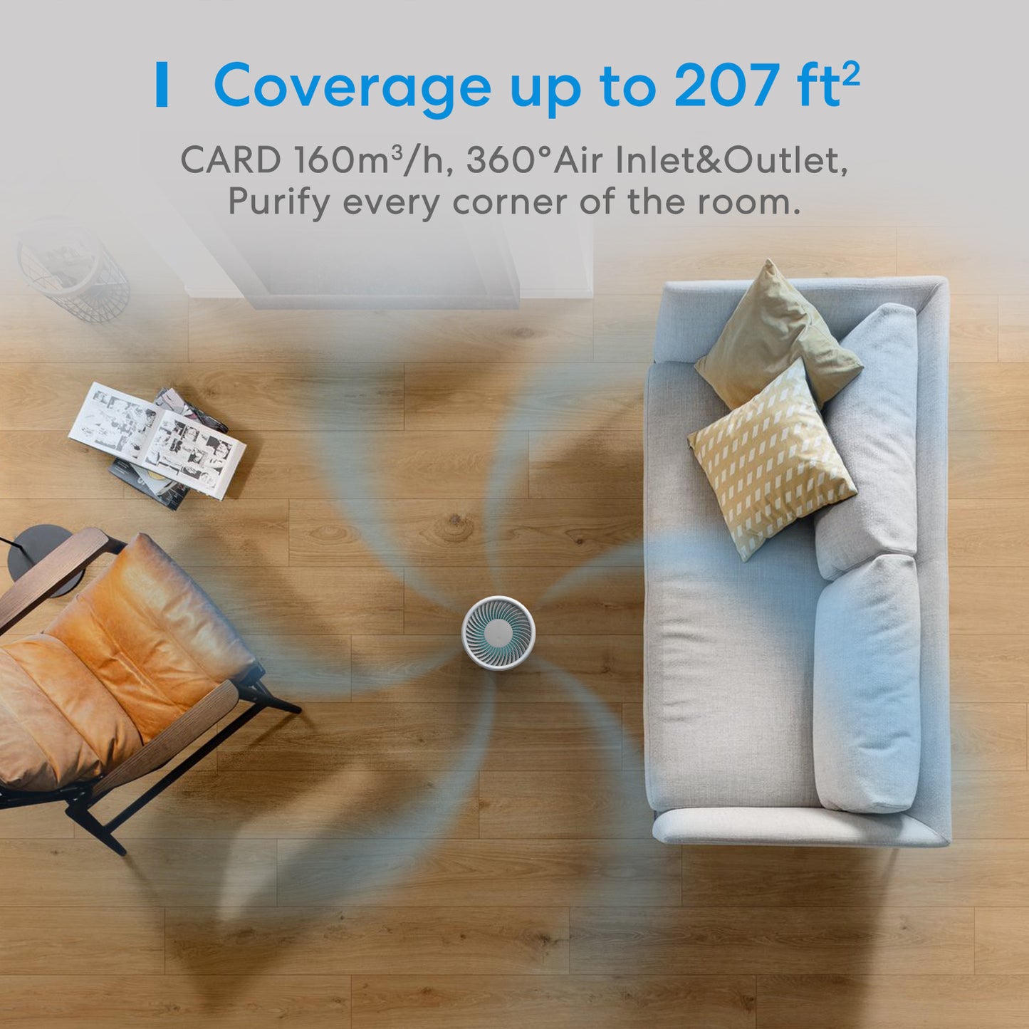 Meross Air Purifier MAP100HK-UK Homekit Smart Wi-Fi HEPA 13