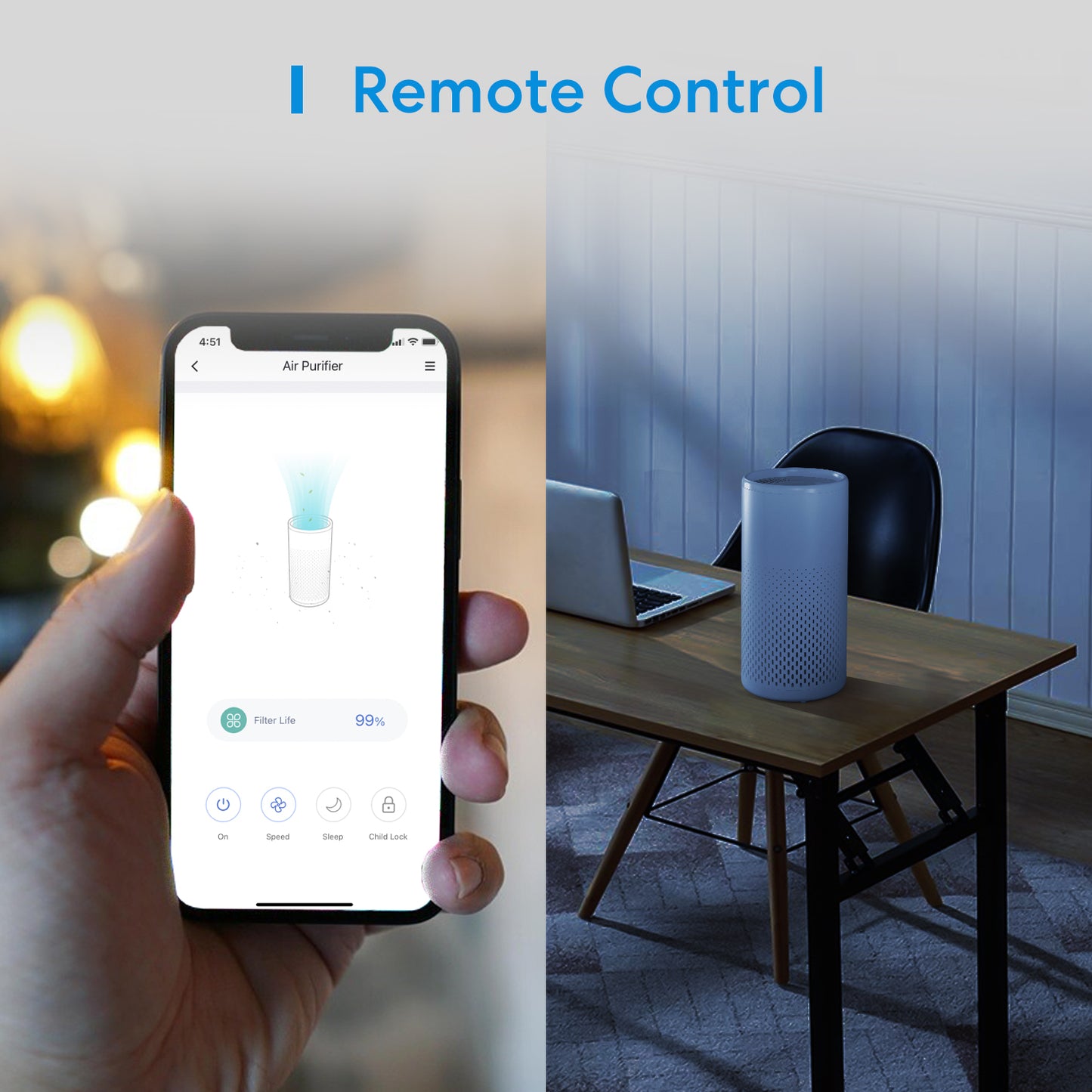 Meross Air Purifier MAP100HK-UK Homekit Smart Wi-Fi HEPA 13