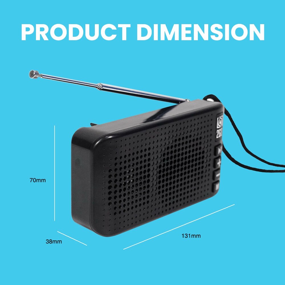 SonicGear AudioBox 2GO-RDO20 Portable Solar & USB Rechargeable FM Radio with Bluetooth & Torchlight