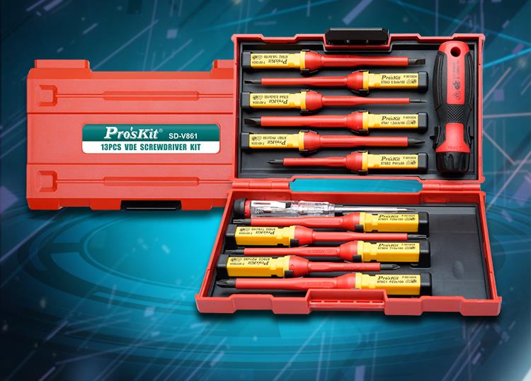 Proskit SD-V861 VDE Insulated Screwdriver Set of 13 pcs & Carry Case