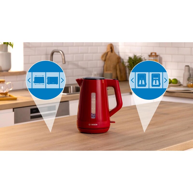 BOSCH TWK1M124 MyMoment Kettle 2400W 1.7 L Red