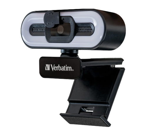 Verbatim AWC-02 Webcam Full HD Autofocus with Microphone & Light
