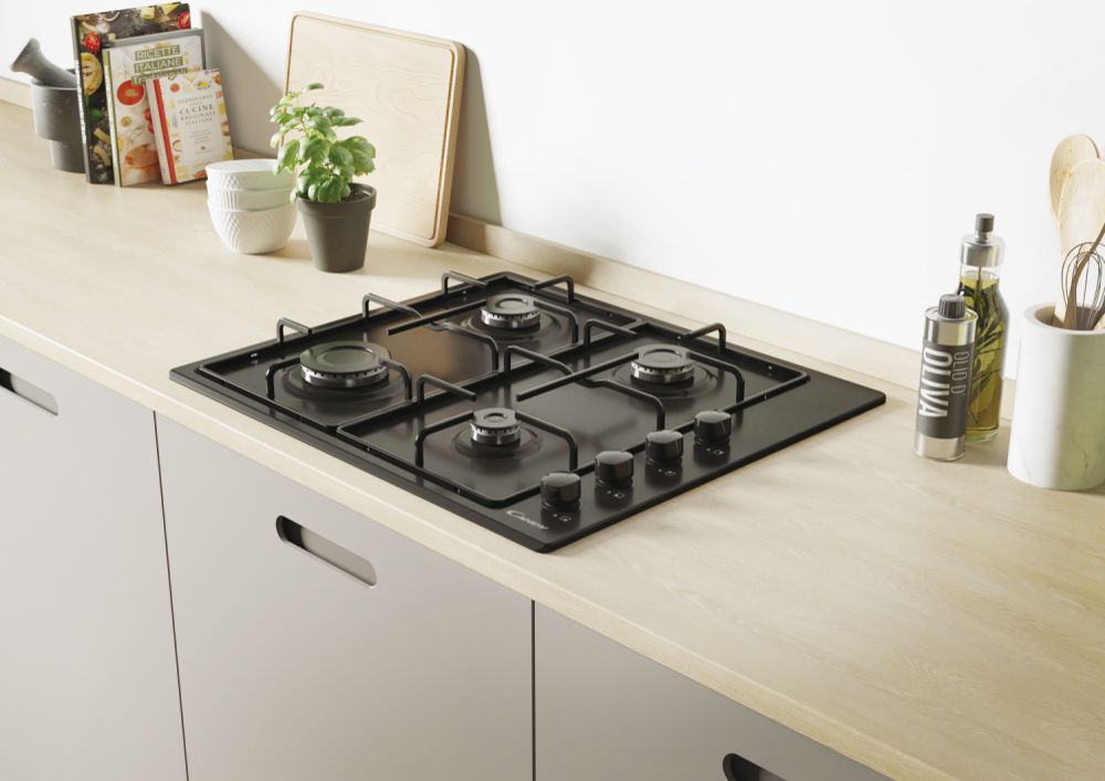 CANDY CHW6LBB Gas Hobs 4 Zones Black