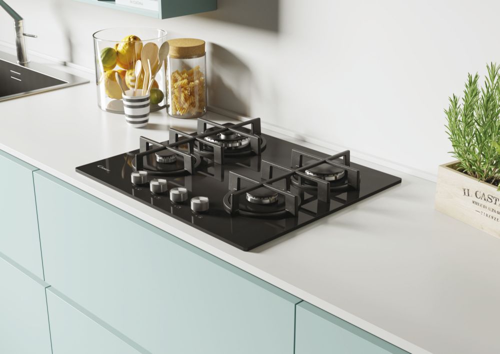 CANDY CVG6BR4WPB Gas Hobs 4 Zones Black