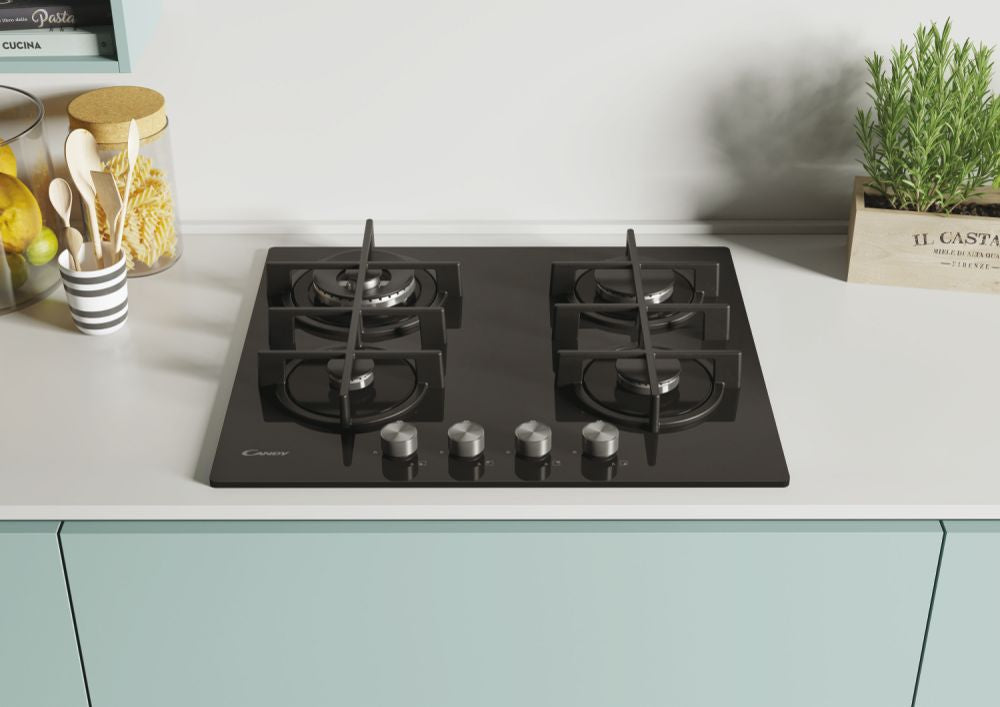 CANDY CVG6BR4WPB Gas Hobs 4 Zones Black