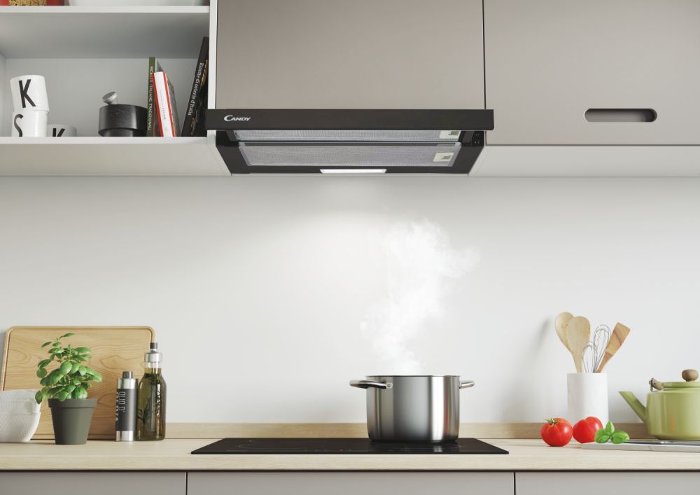 Candy CBT625/2B 60 cm Telescopic Cooker Built-In Hood - Black