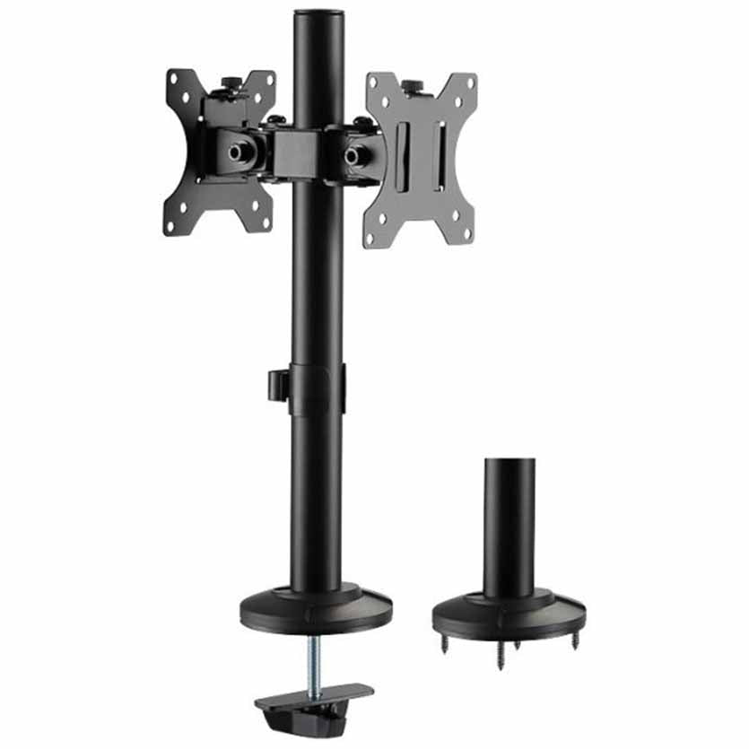 LOGILINK BP0109 TWO SIDED DUAL MONITOR DESK MOUNT, 17-32″, STEEL, CURVED SCREENS