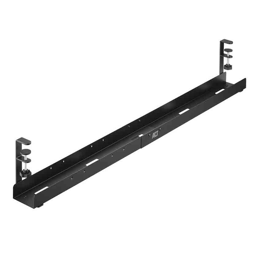 ACT AC8376 UNDER DESK EXTENDABLE CABLE MANAGEMENT TRAY W/CLAMP MOUNT