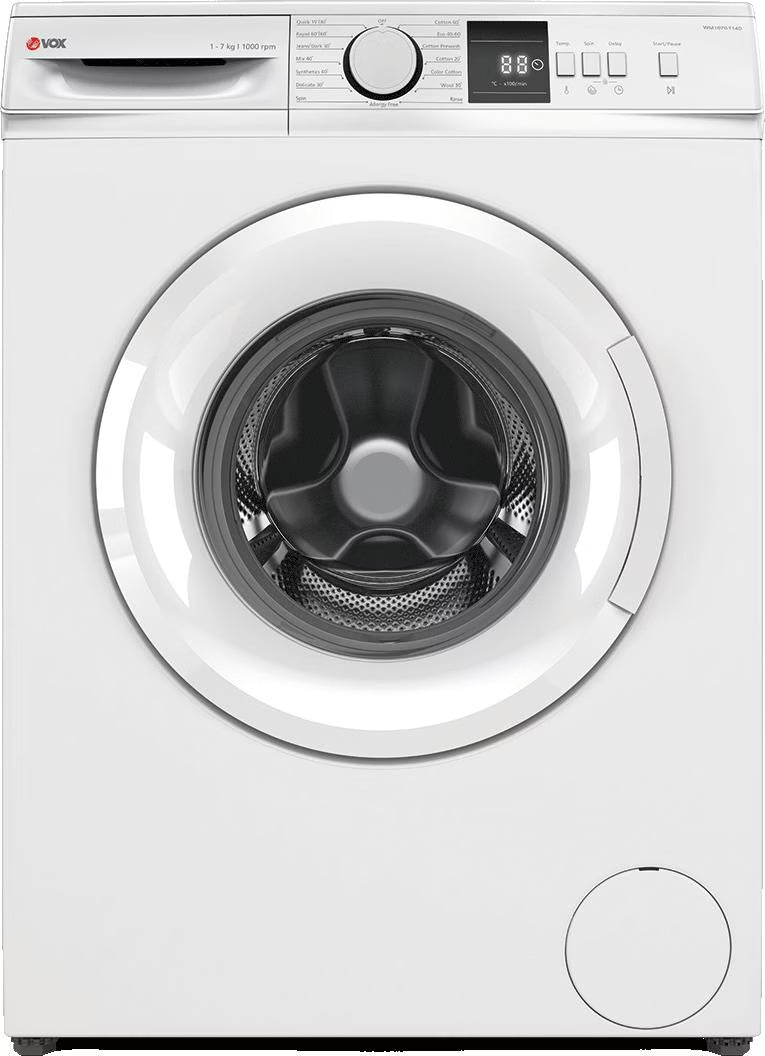 VOX WM 1070T 14D WASHING MACHINE 7KG D 1000 RPM 15 PROGRAMS WHITE
