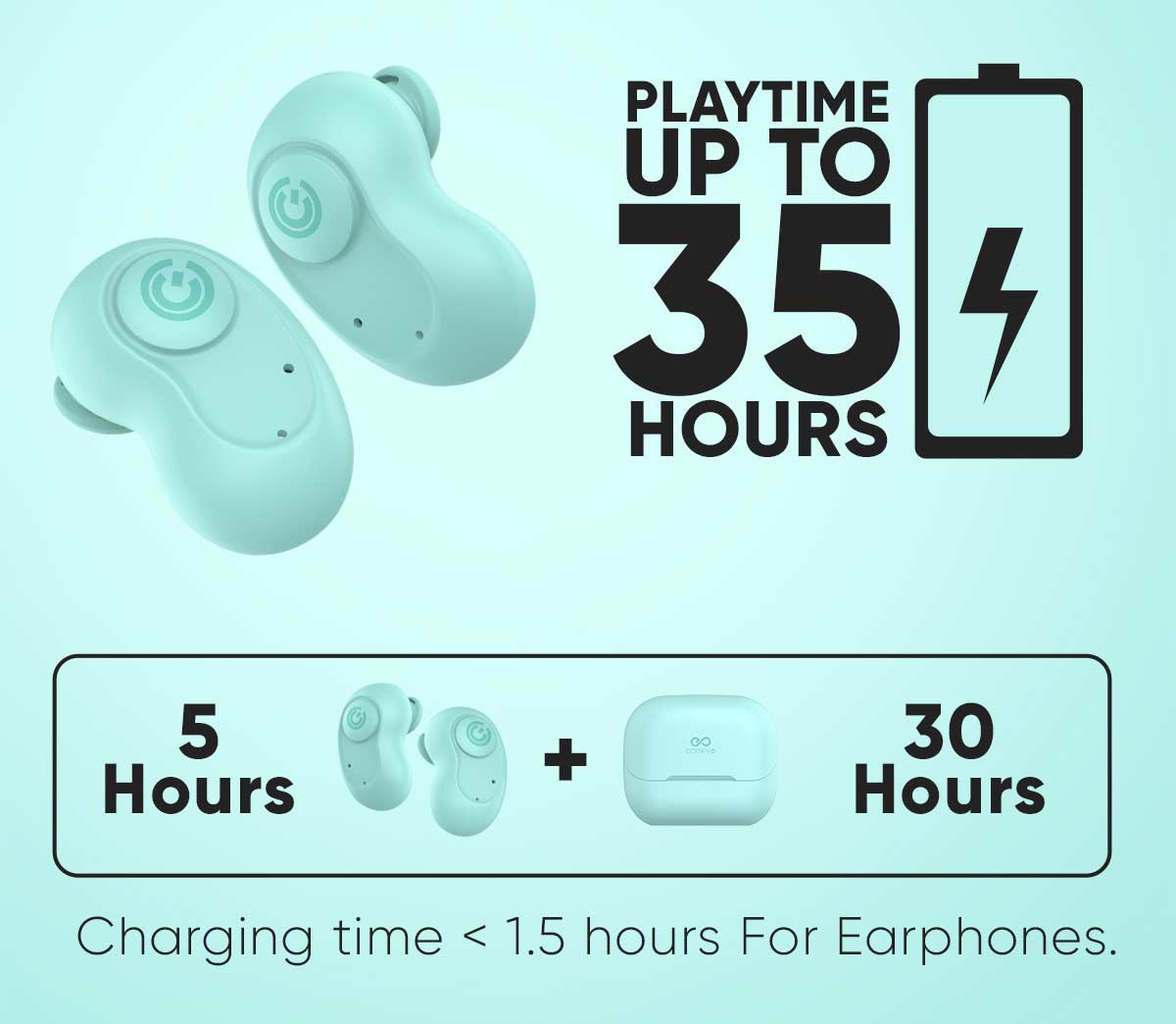 SonicGear EARPUMP COMFY1 TWS IPX5 Earphones Black