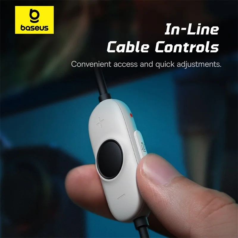 Baseus  GoPlay 1+ Max Headphones Wired Gaming USB White