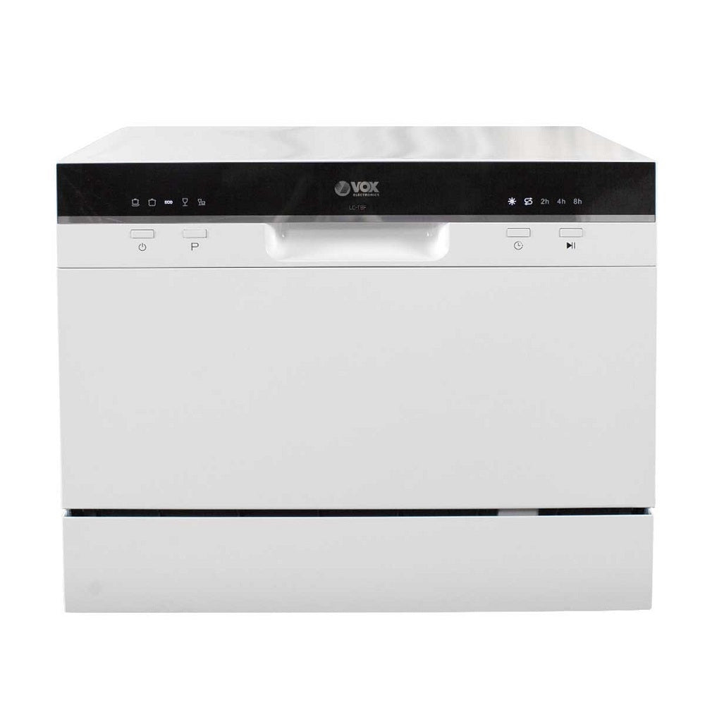 VOX DISHWASHER TABLE TOP, F, 6 SETS, 5 PROGRAMS, DELAYED START 2, 4, 6, 8H, HxWxD 438 X 550 X 500 MM, WHITE
