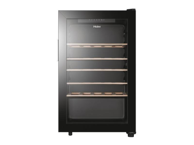 HAIER HWS33GG Wine Cabinet, Wooden Shelving, H82-85 x W50cm, 33 Bottles