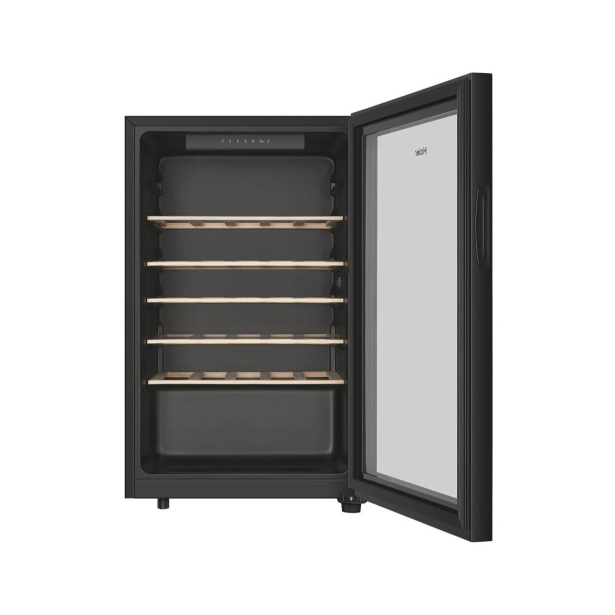 HAIER HWS33GG Wine Cabinet, Wooden Shelving, H82-85 x W50cm, 33 Bottles