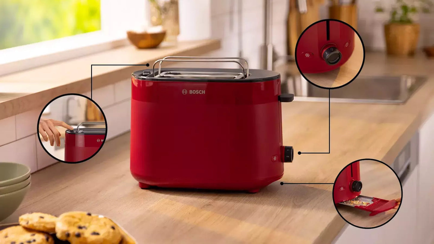 BOSCH TAT2M124 Compact Toaster MyMoment Red