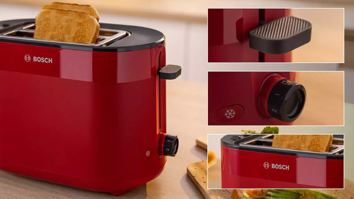 BOSCH TAT2M124 Compact Toaster MyMoment Red