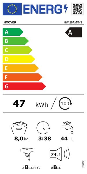 HOOVER HW28AM/1 W/M 1200/Inv 8Kg A-Class