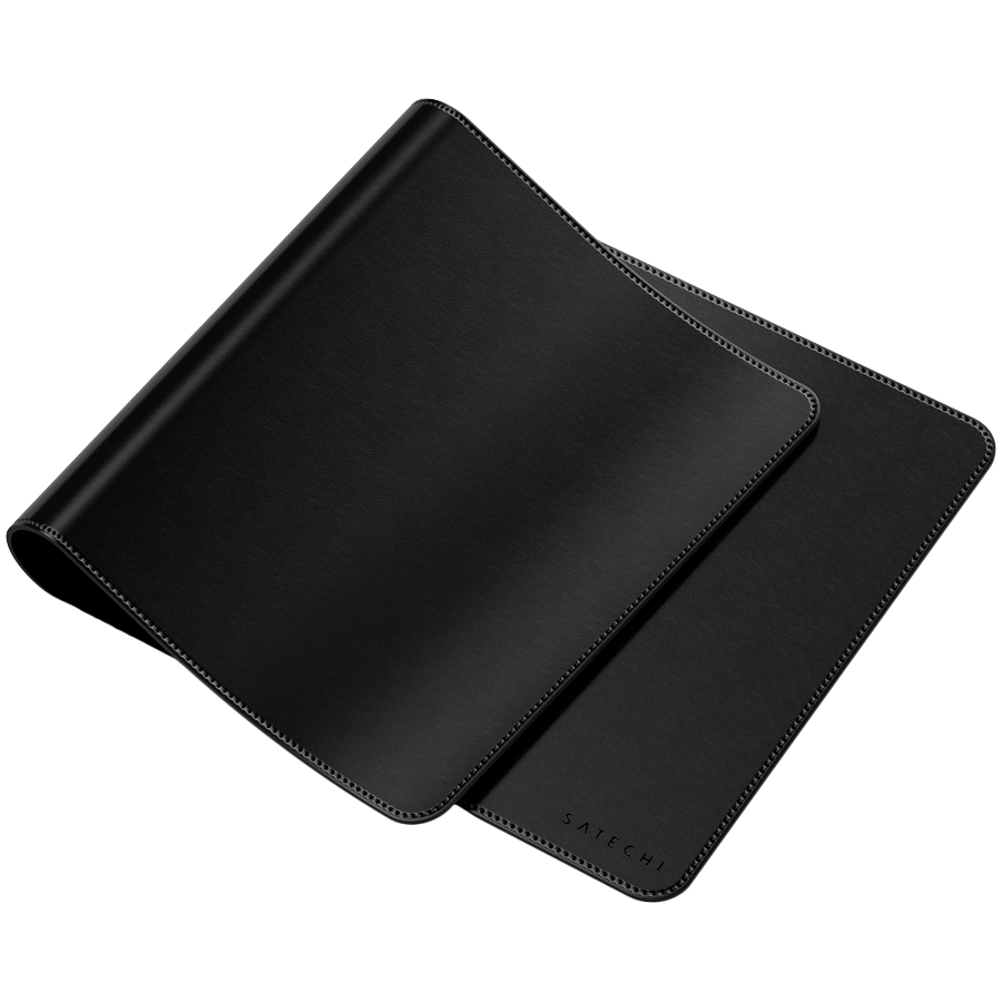 SATECHI Vegan-Leather Premium Desk Mat Black