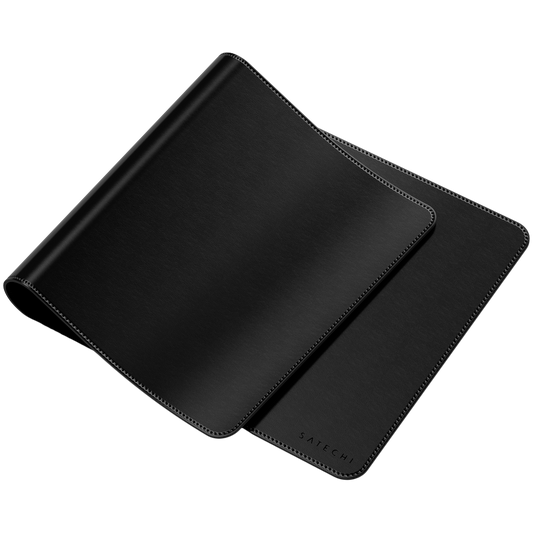 SATECHI Vegan-Leather Premium Desk Mat Black