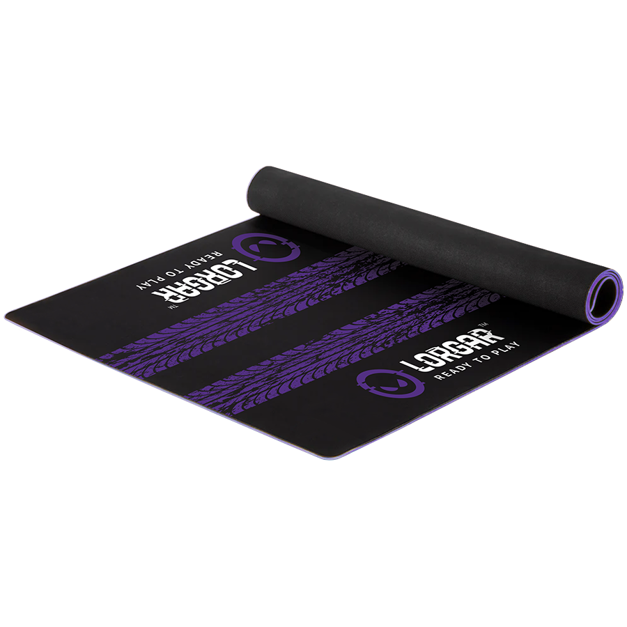 LORGAR RX1FM Sim Racing Floor Mat Advanced Stitched edge Black/purple