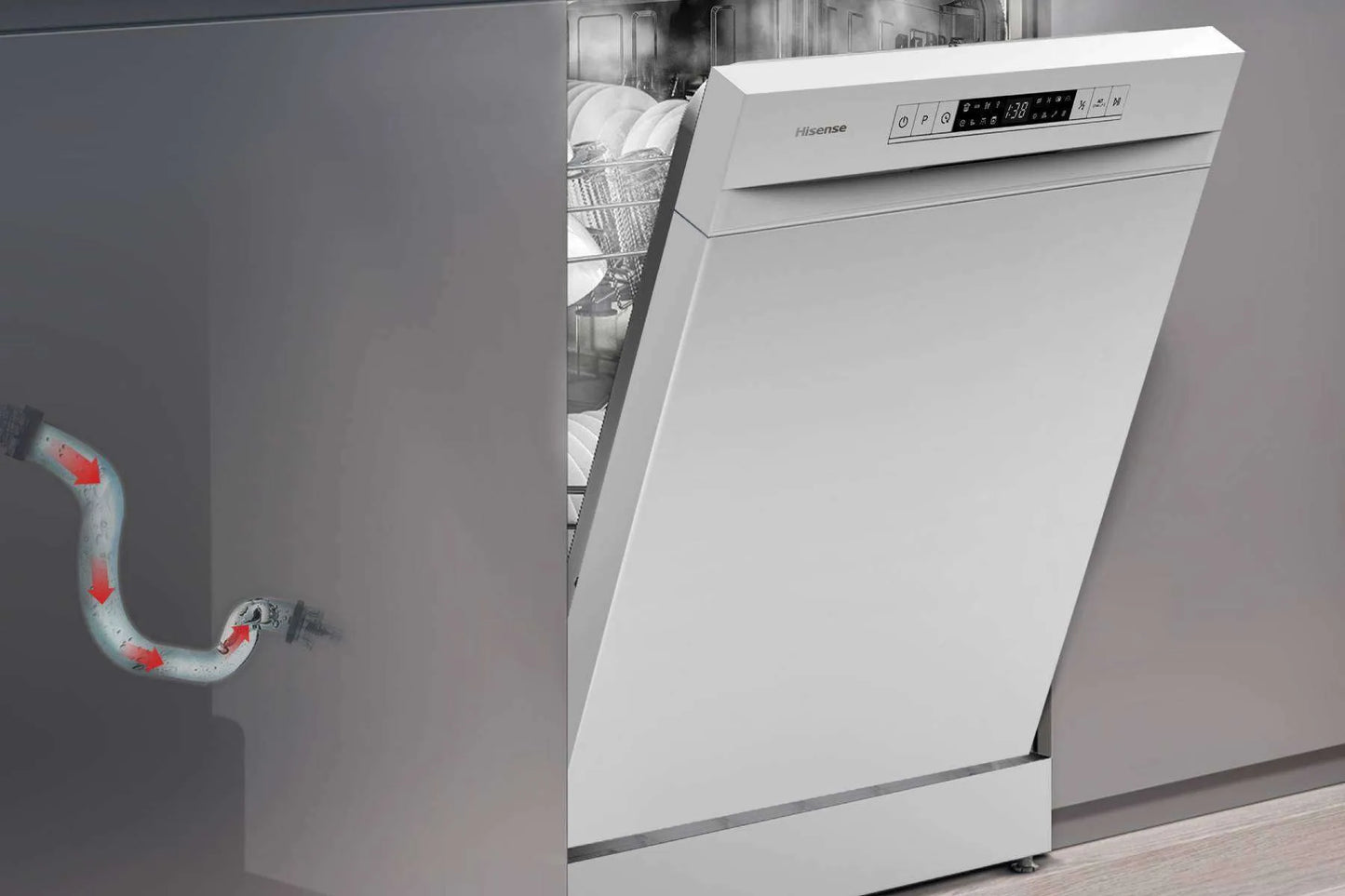 Hisense HS622E90W Dishwasher White