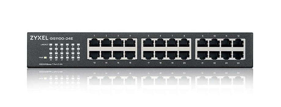 Zyxel 24-Port Gigabit Ethernet Switch R/M GS1100-24E