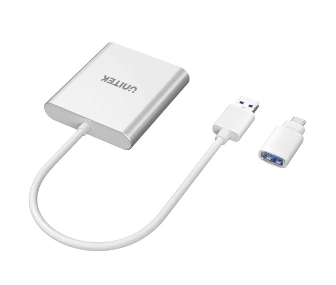 Unitek Y-9313D USB-A/C 3.0 Aluminium SD/Micro SD/CF Card Reader