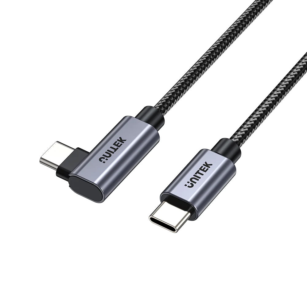 Unitek C14123BK-3M MC USB-C Cable PD100W L-Shape 3.0m