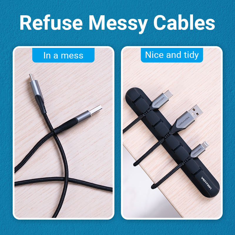 Vention KBRB0 Cable Organiser 5 Ports Desktop Cable Manager 6mm