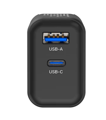 Unitek P1119A Charge Wall 35W 1xUSB-C PD & 1xQC 3.0 UK/EU/US Black