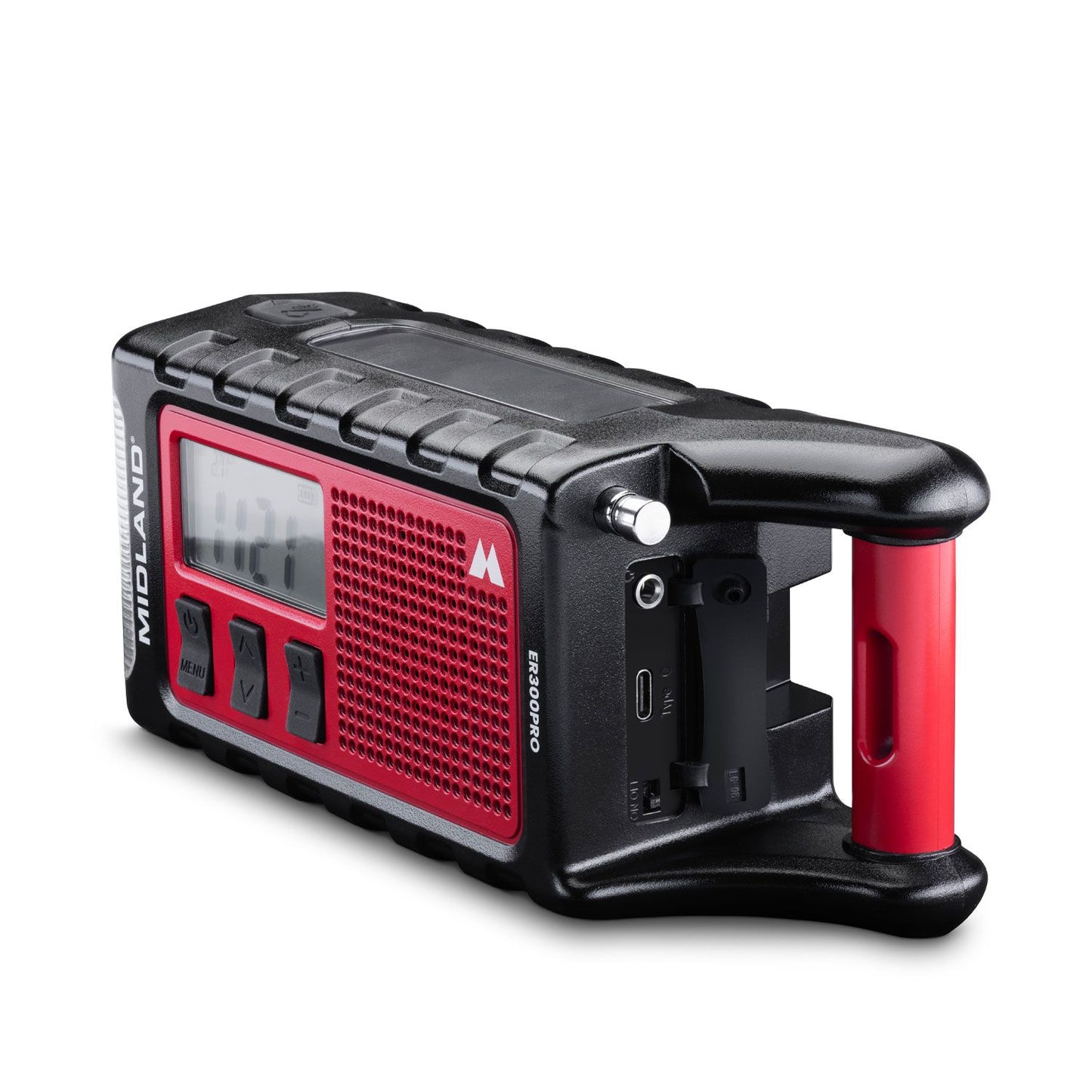 Midland Emergency Powerbank ER300 PRO 10000mah Temp Sensor, BT, FM Radio, Dynamo & Solar Powered, 130 Lmn Flashlight
