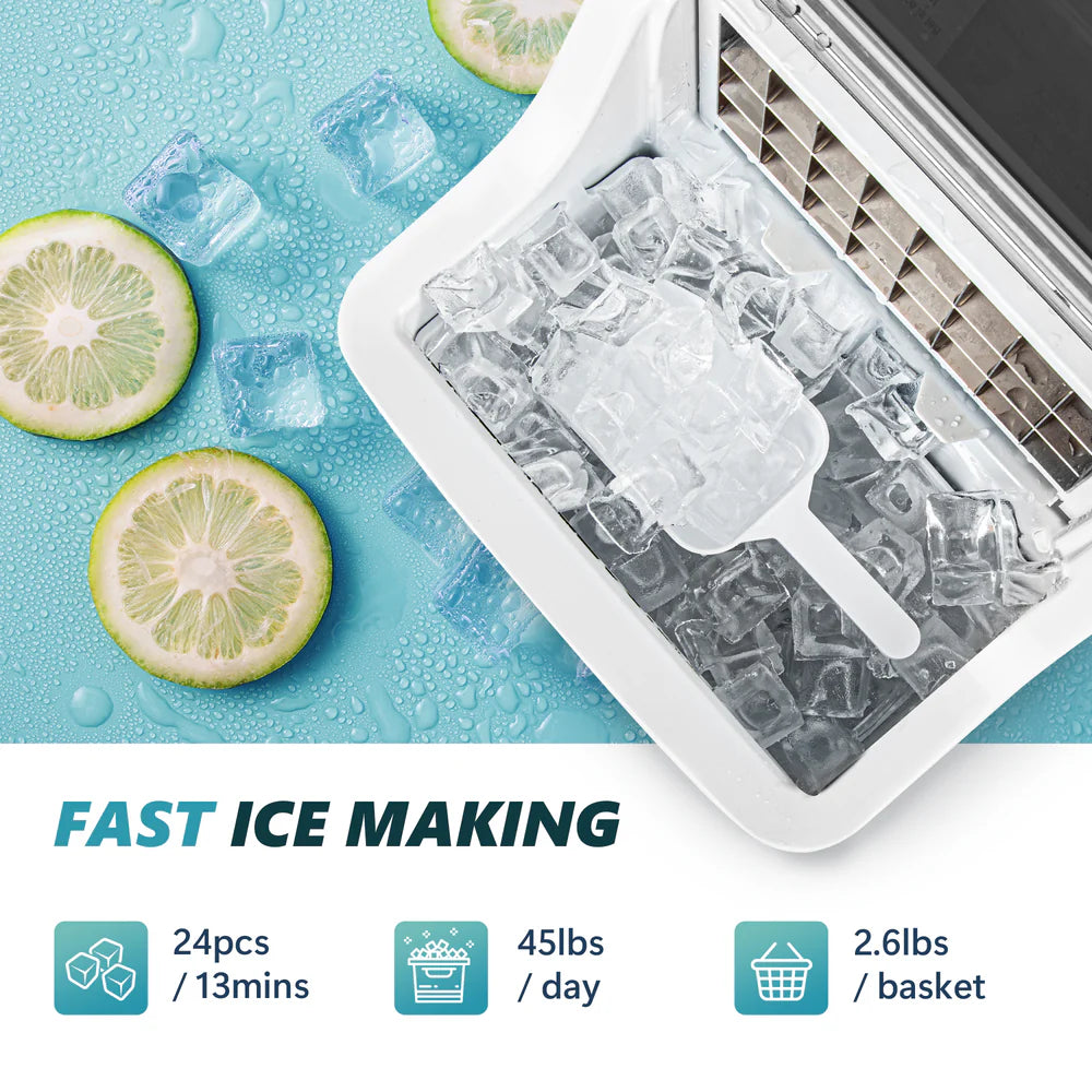 Euhomy IM004-NBL Ice Maker 20.4 kg Silver