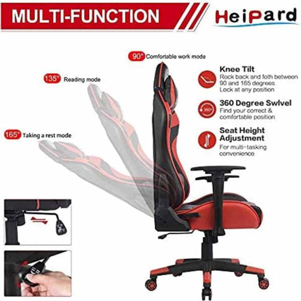LC-POWER HP-GC-03BR GAMING CHAIR BLK/RED