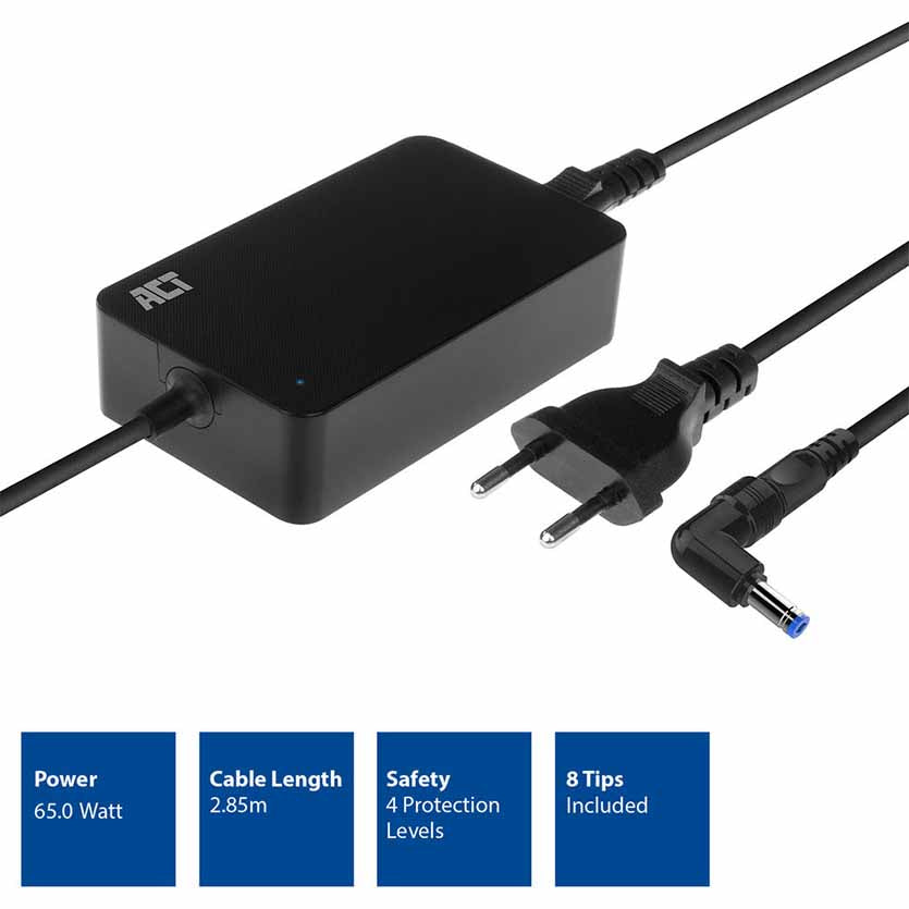 ACT AC2055 NOTEBOOK POWER SUPPLY, 65W