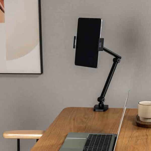 INLINE 55721S TABLE HOLDER WITH TABLE CLAMP, UP TO 12.9”, BLACK