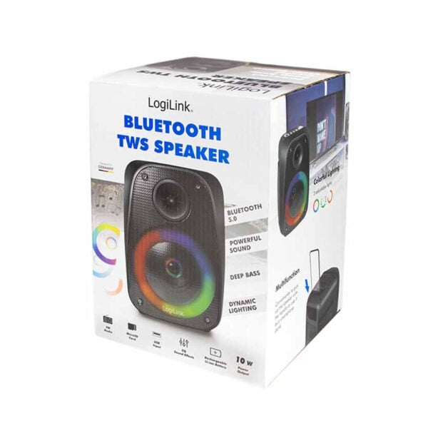 LOGILINK SP0058 SPEAKER MOBILE BT RGB, TWS, 10W BLACK