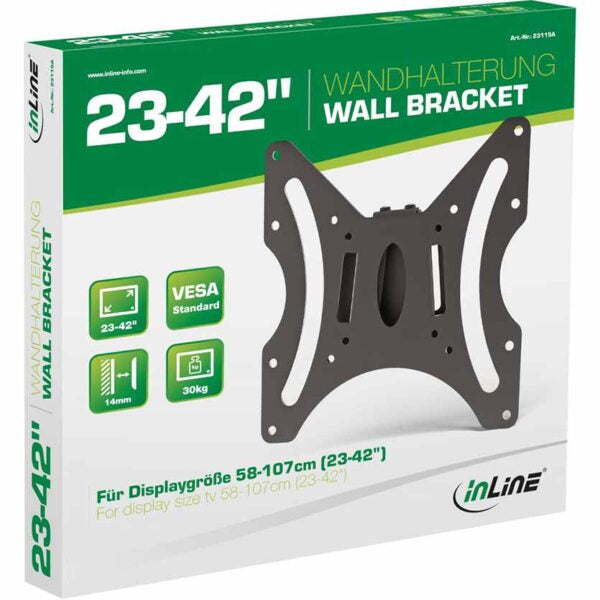 INLINE 23115A WALL BRACKET FOR TFT 58-107cm 23-42″ MAX 30kg