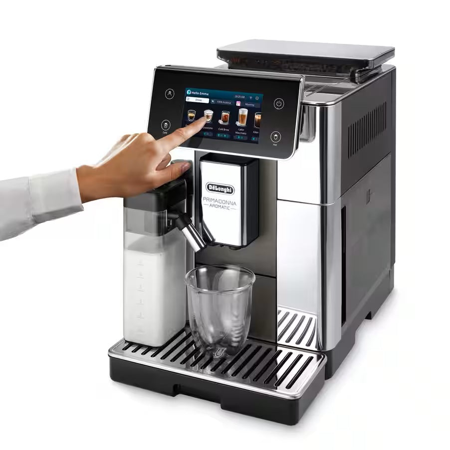 DELONGHI ECAM630.75TSM Primadonna Aromatic Automatic Coffee Maker, Silver