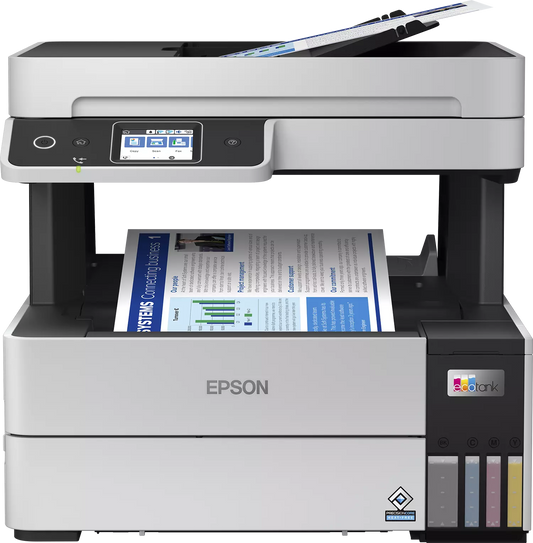 EPSON C11CJ88403 Printer All-in-One with Fax Ecotank L6490, White