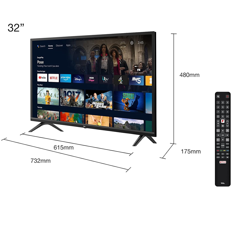 TCL 32S5200K 32″ LED SMART ANDROID TV