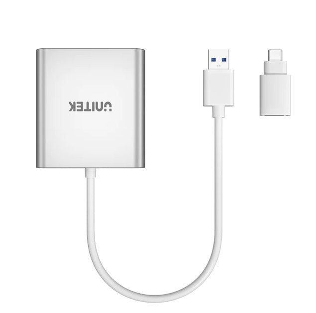 Unitek Y-9313D USB-A/C 3.0 Aluminium SD/Micro SD/CF Card Reader