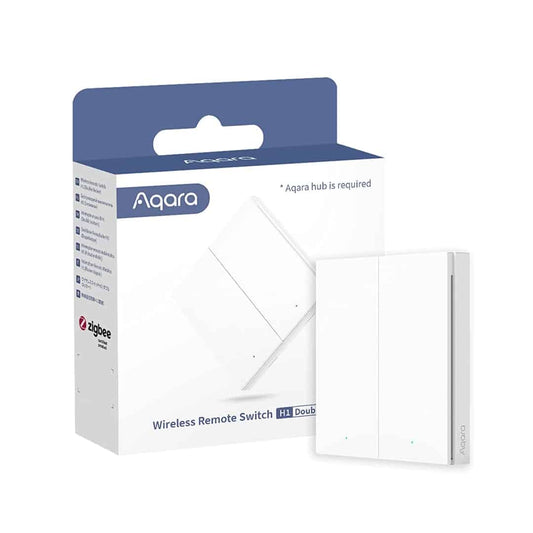 WHITE AQARA WRS-R02 WIRELESS REMOTE SWITCH H1 (DOUBLE ROCKER)