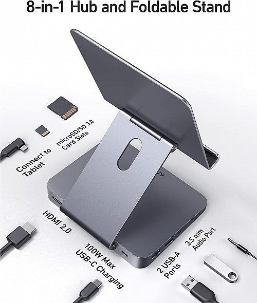 Anker Work 551 USB-C Tablet Stand Hub 8in1