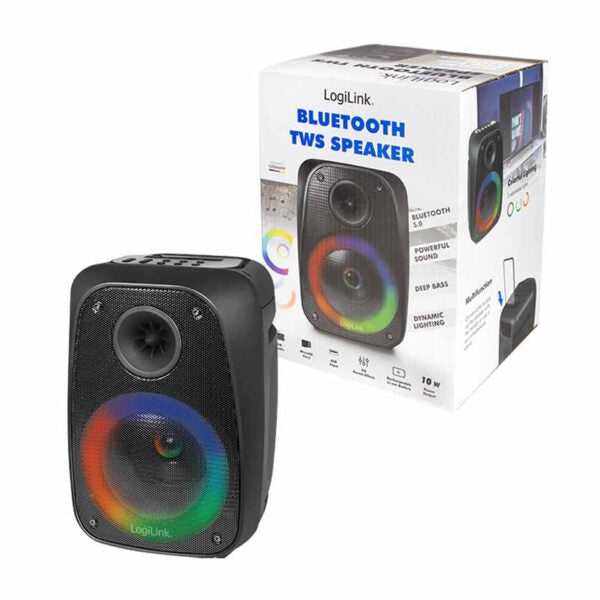 LOGILINK SP0058 SPEAKER MOBILE BT RGB, TWS, 10W BLACK