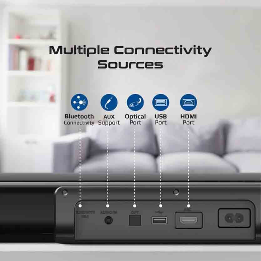 PROMATE STREAMBAR-60.UK 60W SOUNDBAR WITH SUBWOOFER BASSBOOST