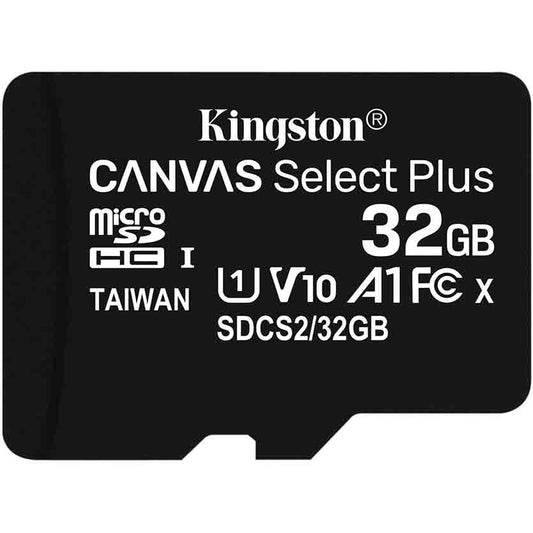 KINGSTON, FLASH CARD MICRO-SDCS2 32GB CANVAS SELECT PLUS C10+ADAPTER