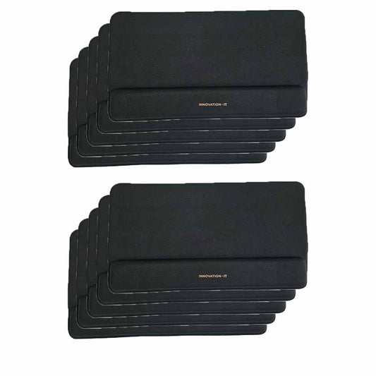 IT INNOVATION, 120844-10 10PCS MOUSEPAD BIG 465x260mm WITH KEYBOARD WRIST SUPPORT BLACK