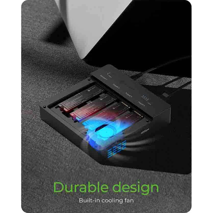 ICYBOX IB-4013MCL-C4 4-BAYS USB4® DUPLICATOR (1:3 CLONE) FOR NVME M.2 SSD