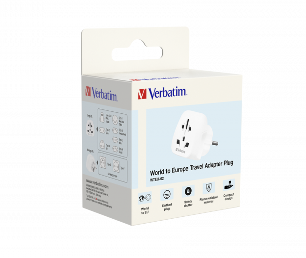 Verbatim WTEU-02 Travel Adaptor World to Europe